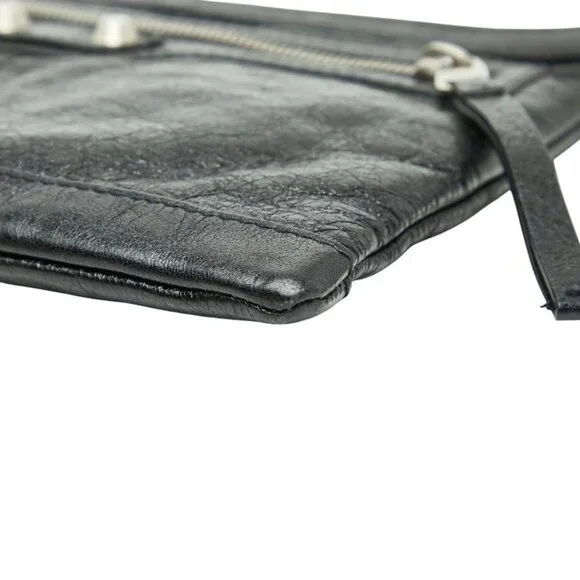 Balenciaga Classic Clip M Clutch Bag Pouch Black Leather - Picture 4 of 9